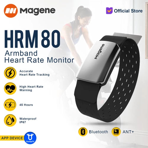 Magene HRM80 moniteur de fréquence cardiaque capteur de sangle de bras connexion Bluetooth intelligente ANT +