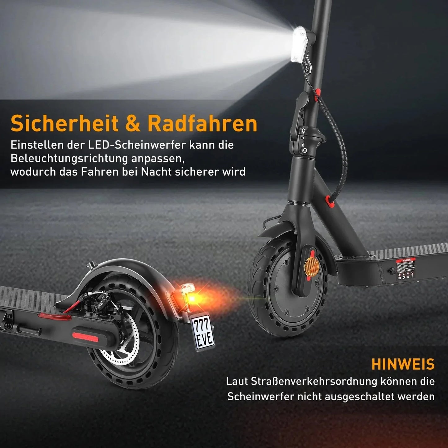 iScooter E9 Pro E-Scooter with Street Approval (ABE,eKFV)