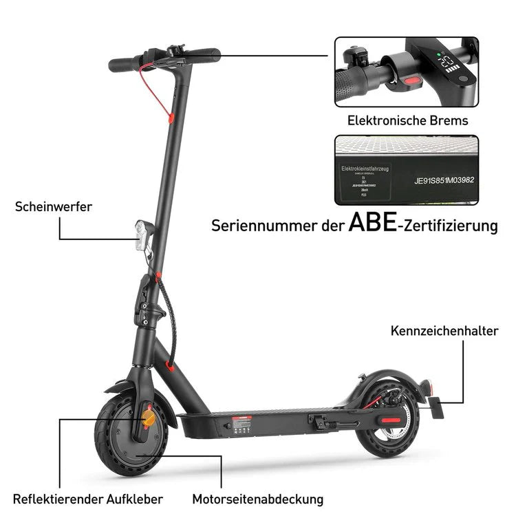 iScooter E9 Pro E-Scooter with Street Approval (ABE,eKFV)