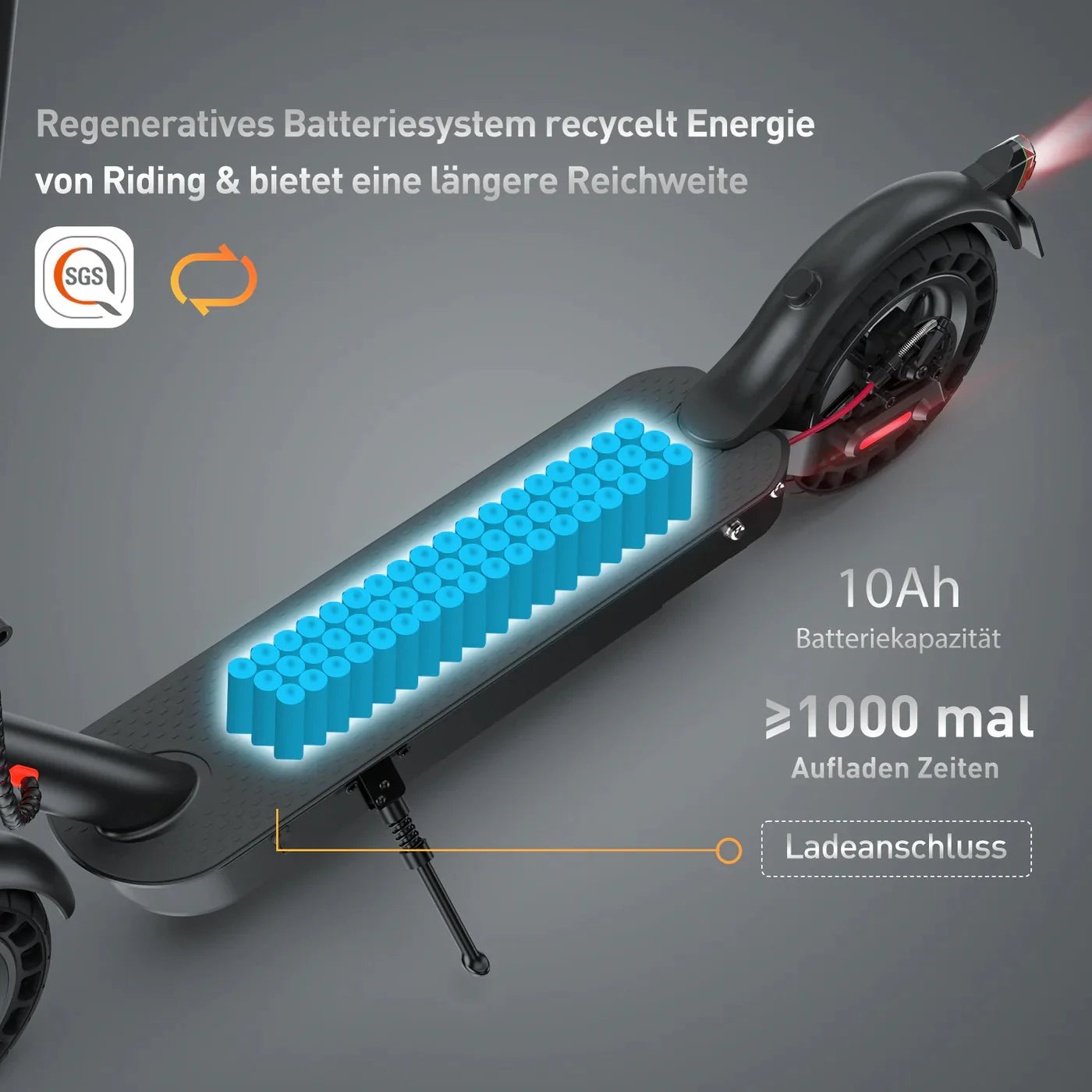 iScooter E9TMax 500W 10" E-Scooter Mit Straßenzulassung (ABE,eKFV)