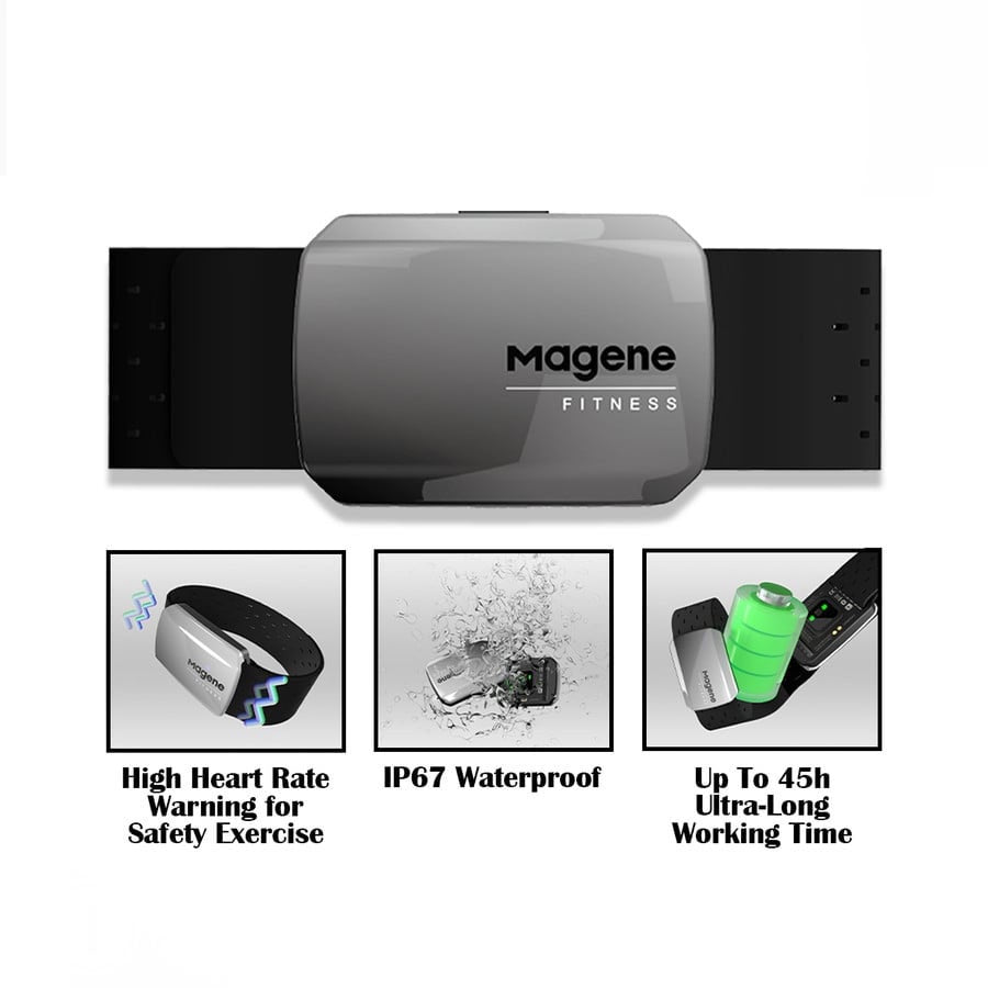 Magene HRM80 moniteur de fréquence cardiaque capteur de sangle de bras connexion Bluetooth intelligente ANT +