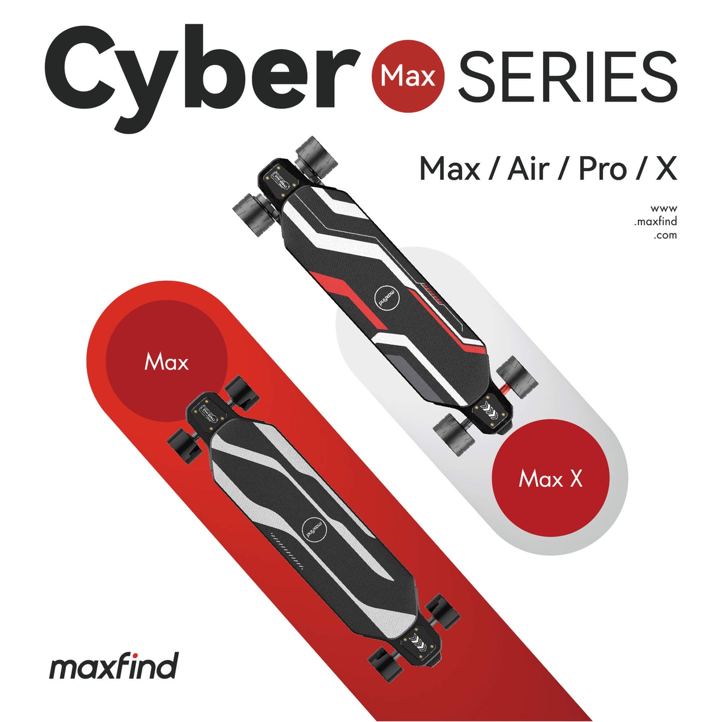 Maxfind Cyber Max X 1800Wx2 Dual motor Eskateboard Remote control