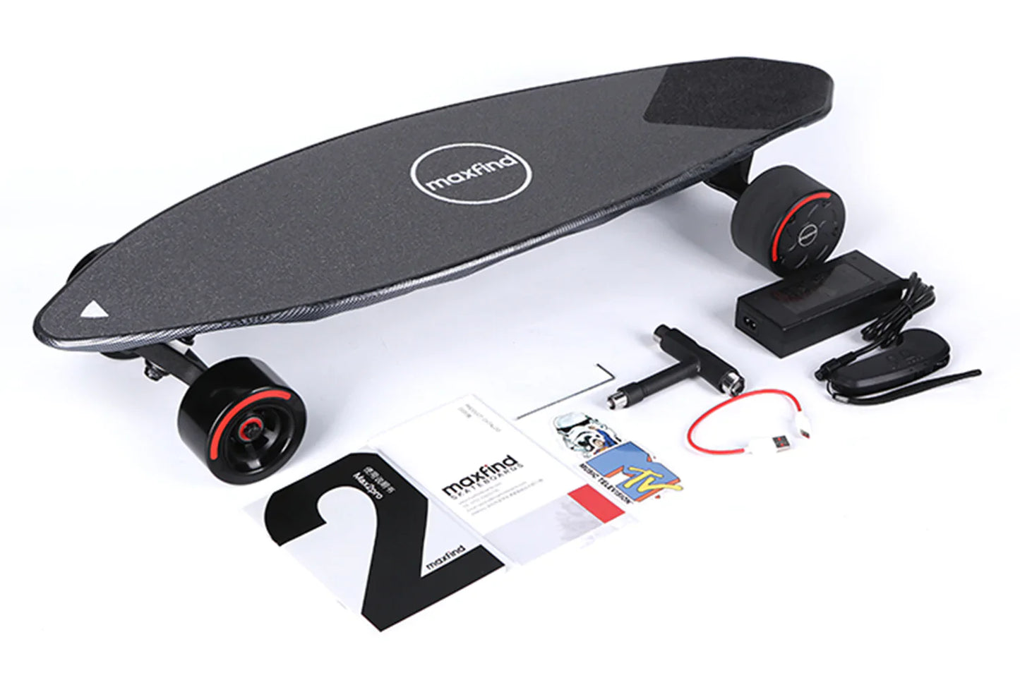 Maxfind MAX2 Pro Shortboard Elektro-Skateboard mit Fernbedienung, 650 W