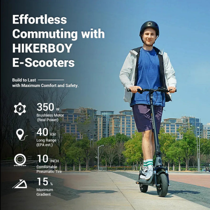 Hikerboy Curtis 10" 350 Escooter App verbunden Mit Straßenzulassung (ABE/eKFV)