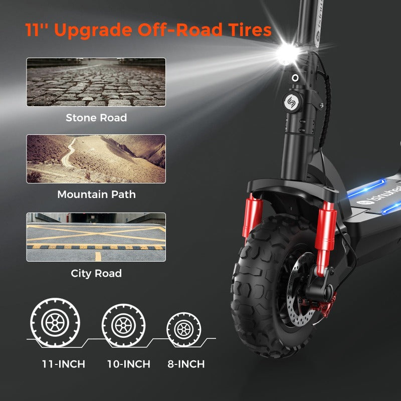 isinwheel GT2 11" 800W scooter électrique tout-terrain