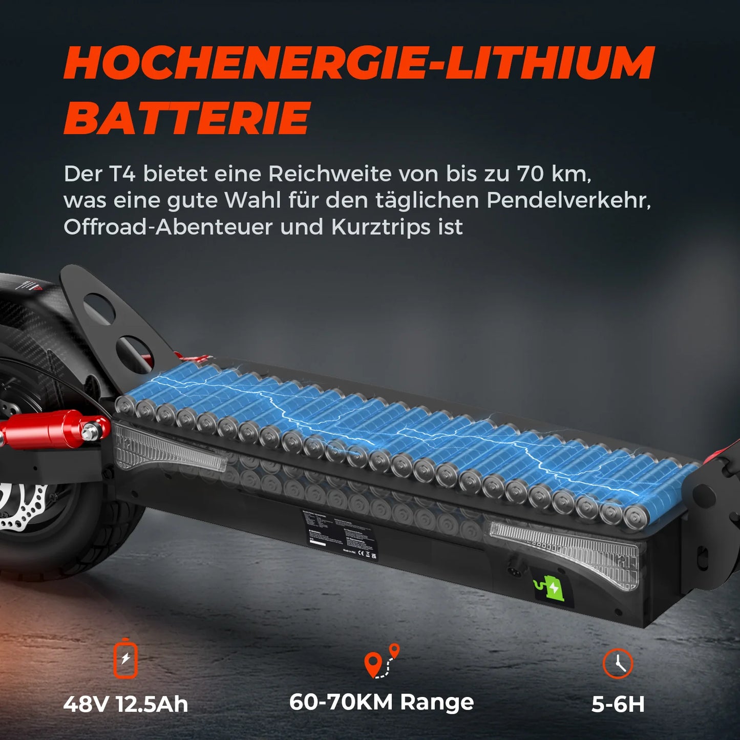 iScooter T4 10" 1000W Off-Road Elektroroller E-Scooter mit Straßenzulassung (ABE/eKFV)