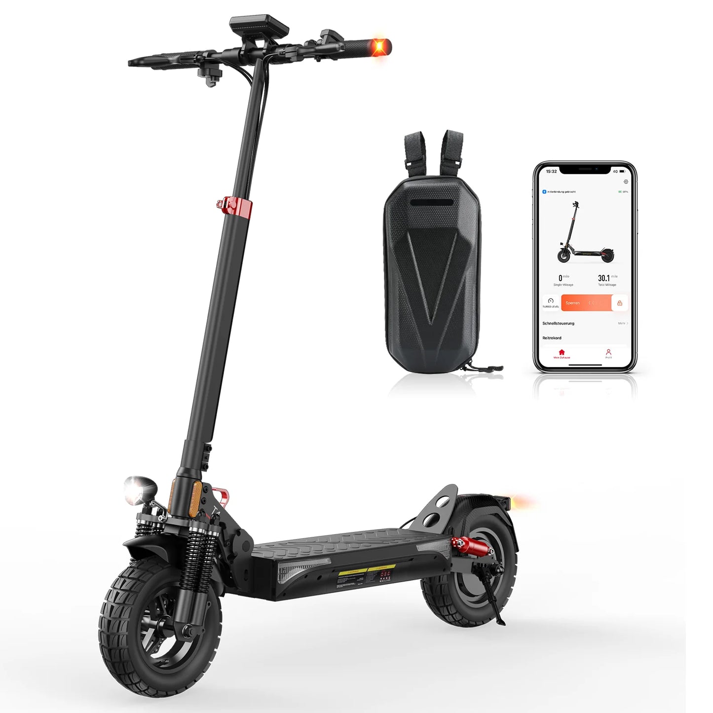 iScooter T4 10" 1000W Off-Road Elektroroller E-Scooter mit Straßenzulassung (ABE/eKFV)