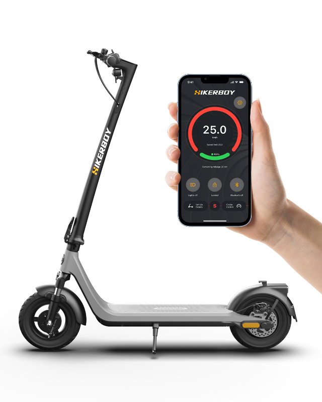 Hikerboy Curtis 10" 350 Escooter App verbunden Mit Straßenzulassung (ABE/eKFV)