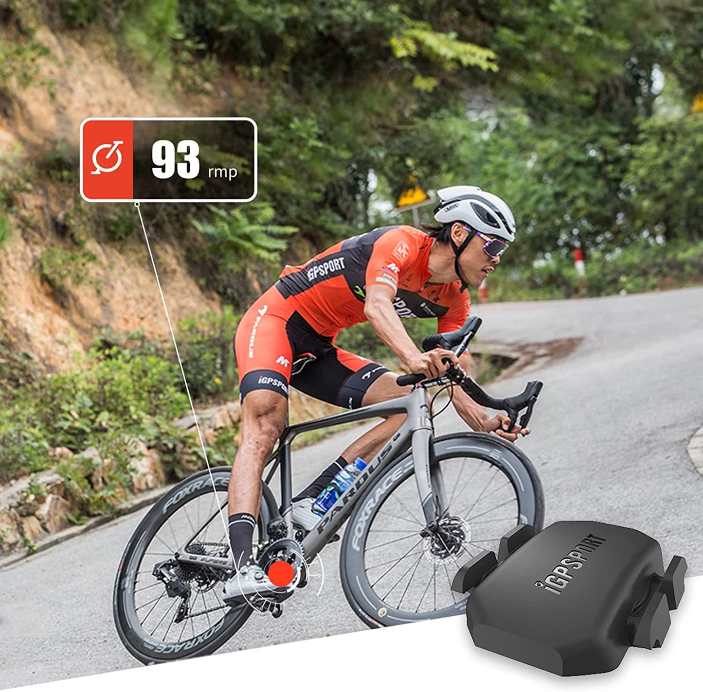 Capteur de vitesse/cadence iGPSPORT ANT+ Bluetooth RPM vélo SPD70 CAD70