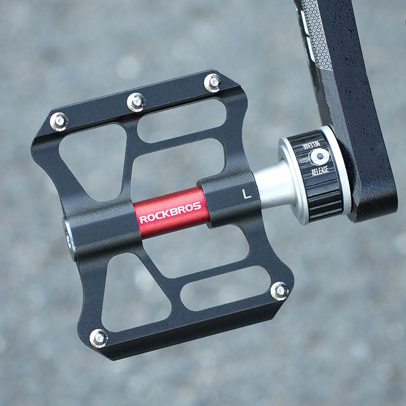 Pédales de vélo à dégagement rapide ultra-légères en alliage d'aluminium Rockbros