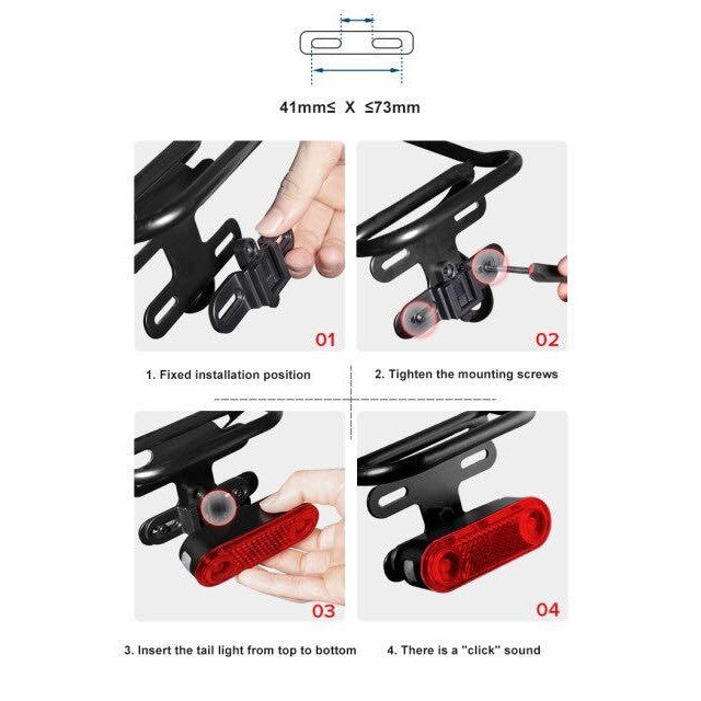 Gaciron W12B feu arrière de vélo réfléchissant frein intelligent étanche chargement USB