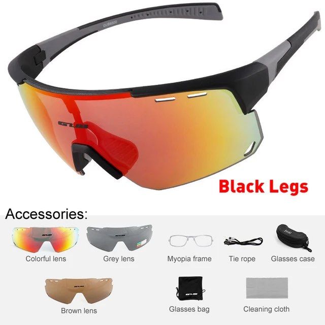 GUB Lunettes de soleil polarisées pour l'extérieur avec 3 verres interchangeables