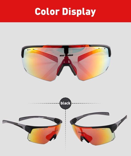 GUB Lunettes de soleil polarisées pour l'extérieur avec 3 verres interchangeables