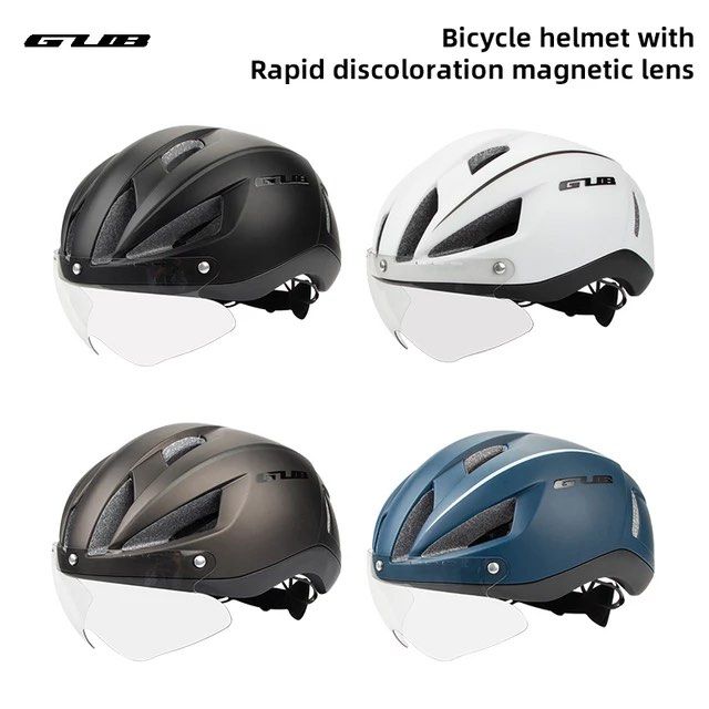 GUB K111 Plus casque de cyclisme sur route avec lunettes à changement de couleur