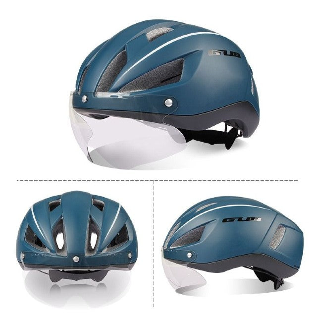 GUB K111 Plus casque de cyclisme sur route avec lunettes à changement de couleur