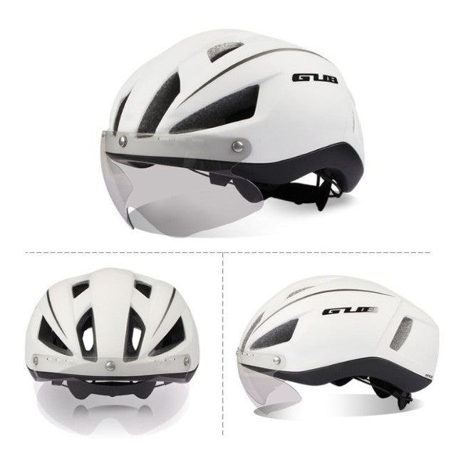 GUB K111 Plus casque de cyclisme sur route avec lunettes à changement de couleur