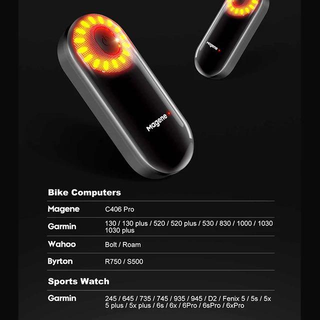 Magene L508 feu arrière Radar intelligent étanche feu arrière de vélo intelligent