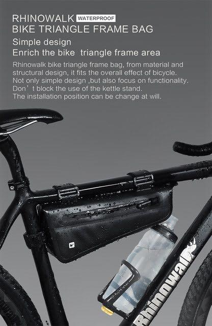 Sacoche de vélo Rhinowalk Sac triangulaire grande capacité 2,2 L
