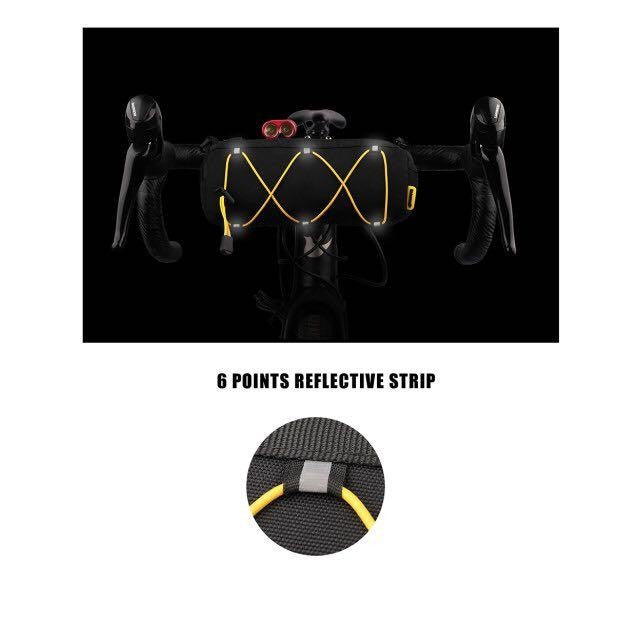 Rhinowalk Sac avant polyvalent pour vélo Sac à bandoulière Grande capacité Installation Velcro