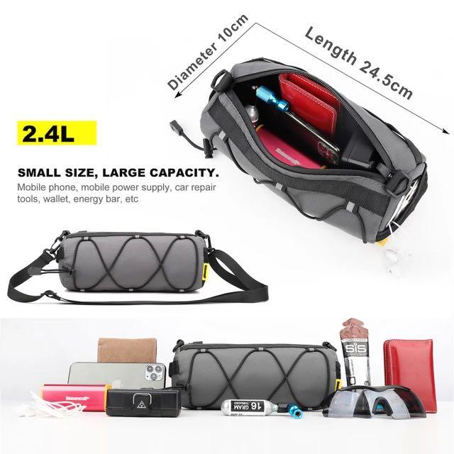 Rhinowalk Sac avant polyvalent pour vélo Sac à bandoulière Grande capacité Installation Velcro