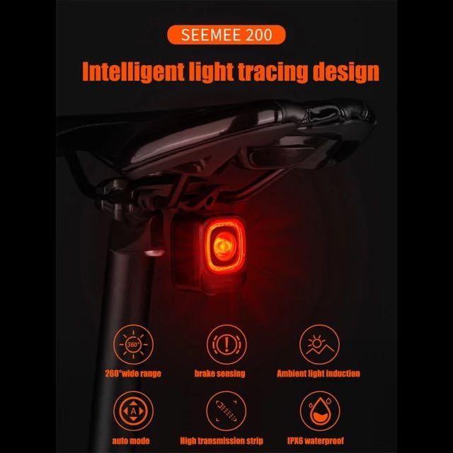 Magicshine SEEMEE 200 route intelligente vélo feu arrière capteur feu arrière USB charge