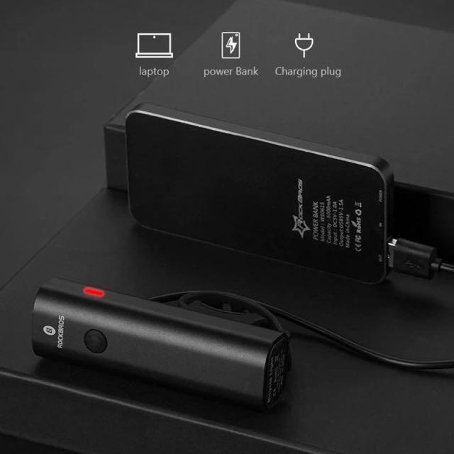 Lampe de vélo Rockbros 400 lumens rechargeable par USB