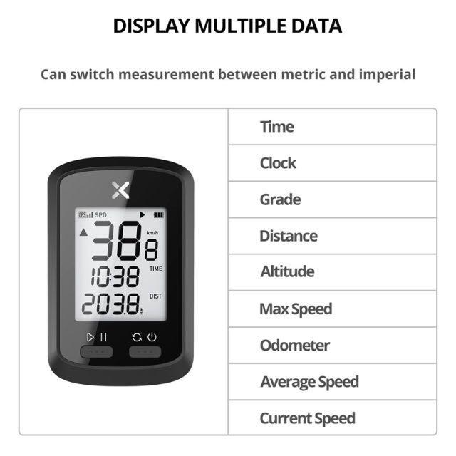 XOSS G+/G Plus compteur de vélo de route sans fil GPS vitesse de conduite et fonction de positionnement à distance (version anglaise)