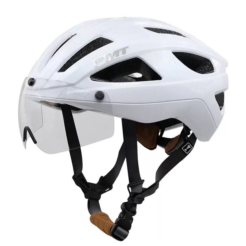 PMT GOLF casque de cyclisme casque de route lunettes à changement de couleur magnétique utilisé jour et nuit respirant et sûr