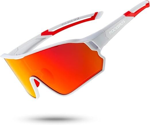 Rockbros – lunettes de soleil de cyclisme, de sport, miroir coloré, monture bleue 