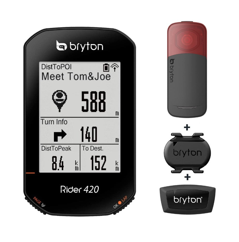 Bryton Rider 420 Ordinateur de vélo sans fil GPS Vélo Ordinateur de vélo Version internationale