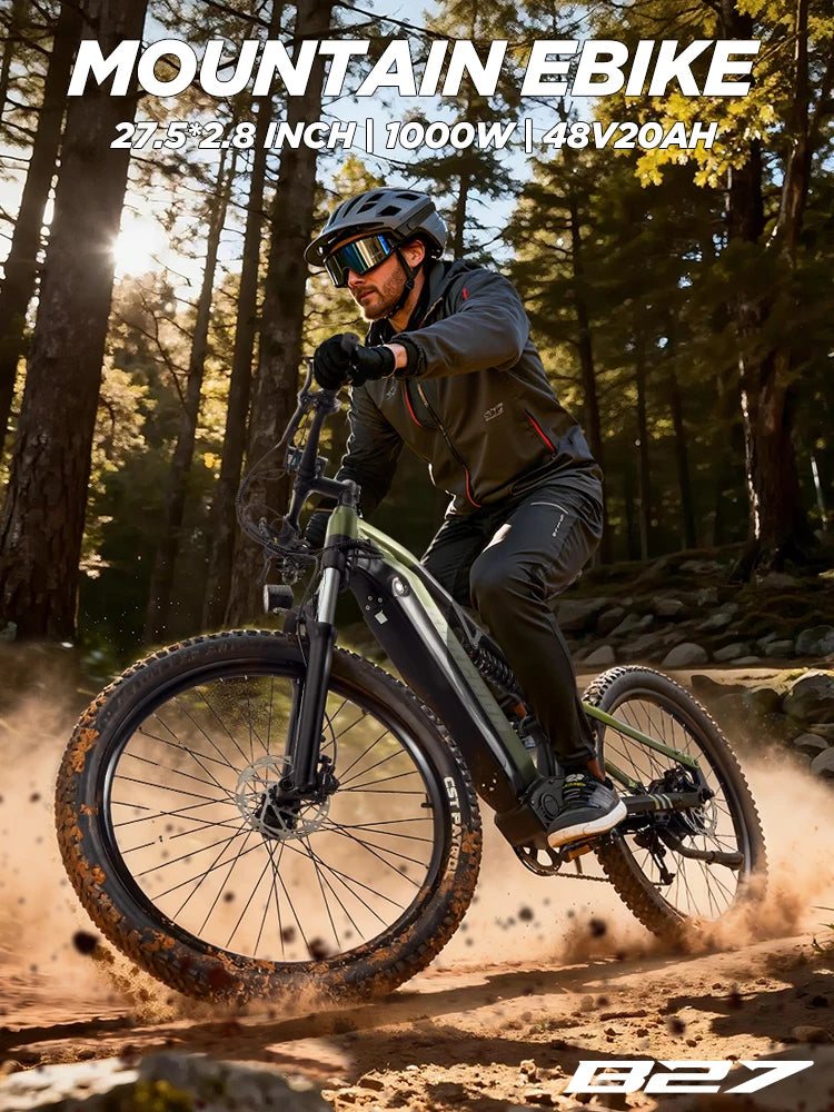 Burchda B27 26" 48V 1000W 20Ah E-MTB Electric Mountain Bike