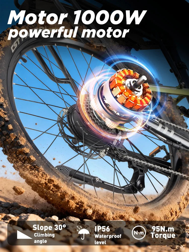 Burchda B27 26" 48V 1000W 20Ah E-MTB Electric Mountain Bike