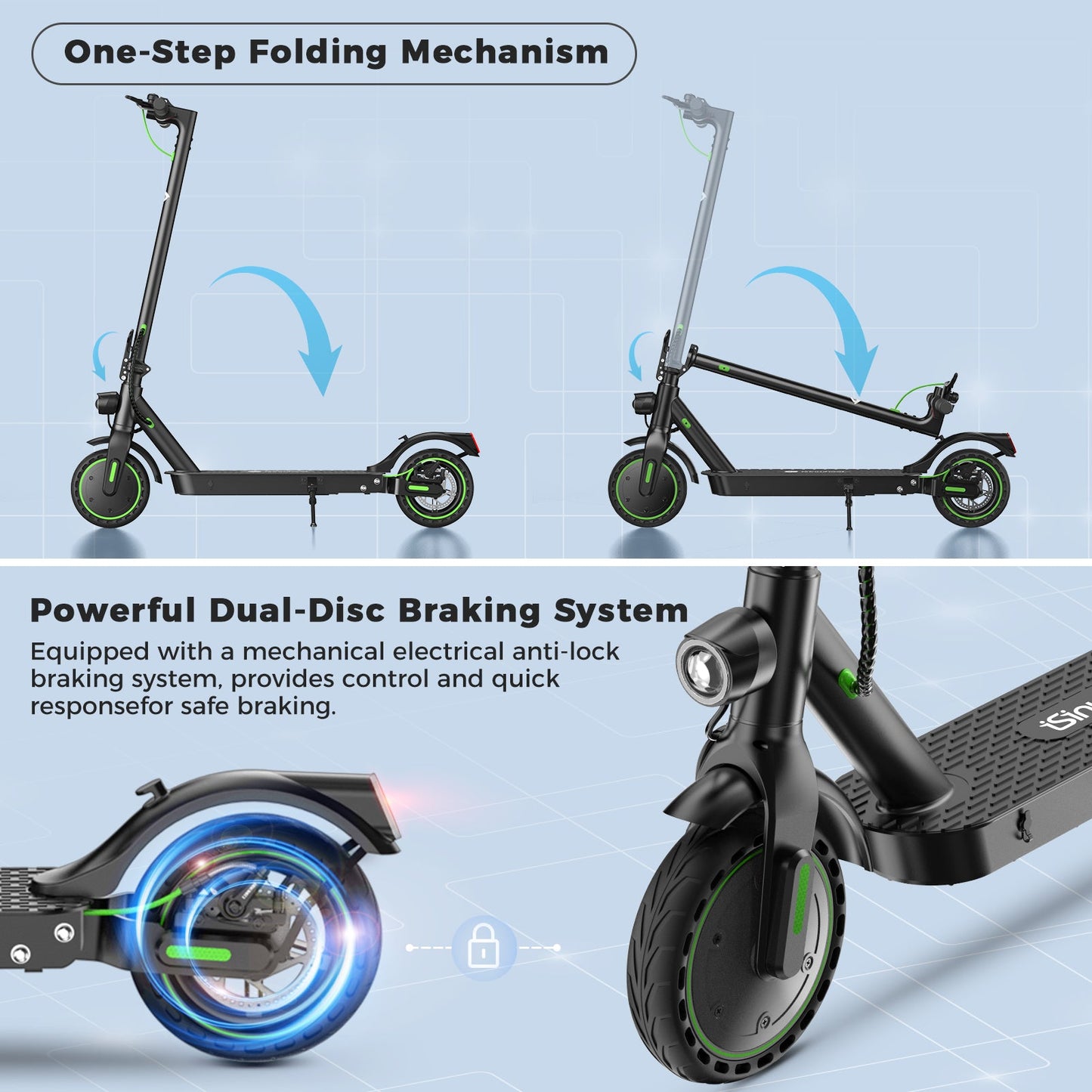 isinwheel S9Pro S9Max 350W/ 500W scooter électrique