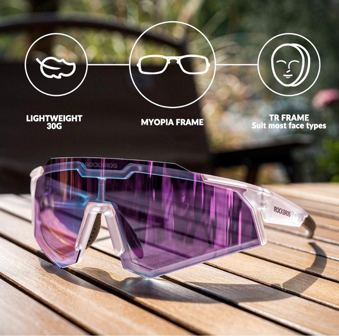 Lunettes de soleil Rockbros, lunettes de protection solaire, lunettes photochromiques, sports de plein air