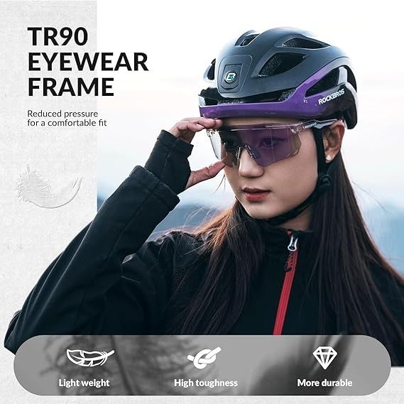 Rockbros Photochromic Lens Sunglasses Cycling Bicycle Visor Outdoor