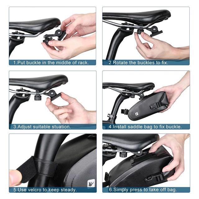 Boucle à dégagement rapide pour sacoche de selle de vélo Rhinowalk 1.2L