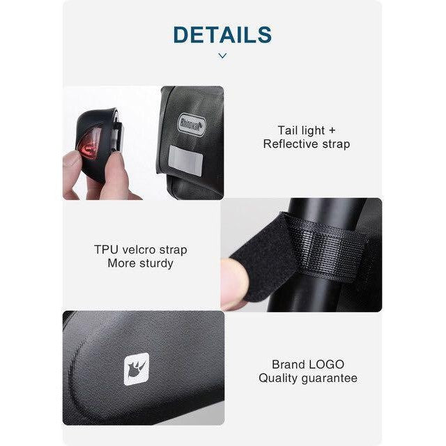 Boucle à dégagement rapide pour sacoche de selle de vélo Rhinowalk 1.2L
