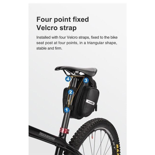 Rhinowalk multi-purpose 2.5L bicycle tail bag with large capacity waterproof and rainproof can hold water bottle