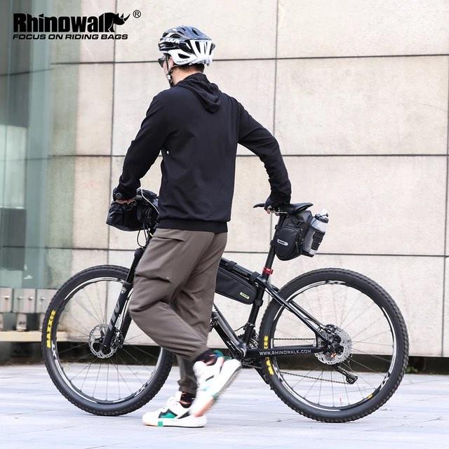 Rhinowalk multi-purpose 2.5L bicycle tail bag with large capacity waterproof and rainproof can hold water bottle