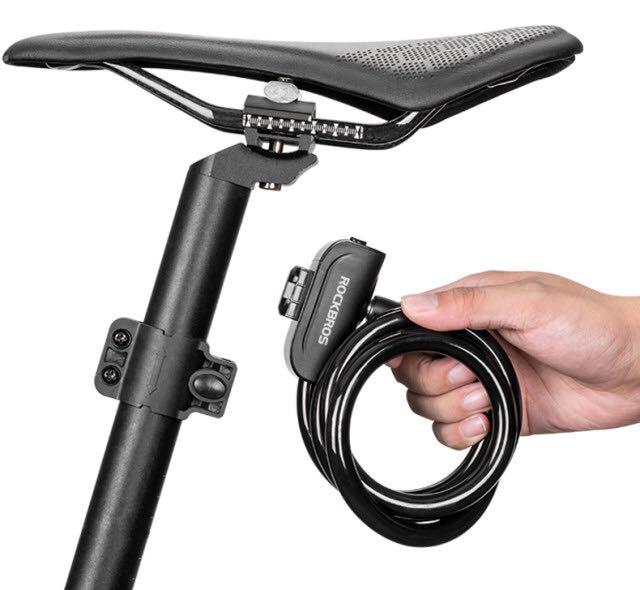 Antivol de vélo antivol Rockbros avec cadre de verrouillage de vélo et clé 