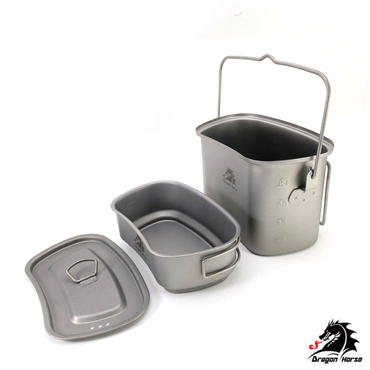 Batterie de cuisine en titane Dragon Horse X Voyage sans limites Camping en plein air Batterie