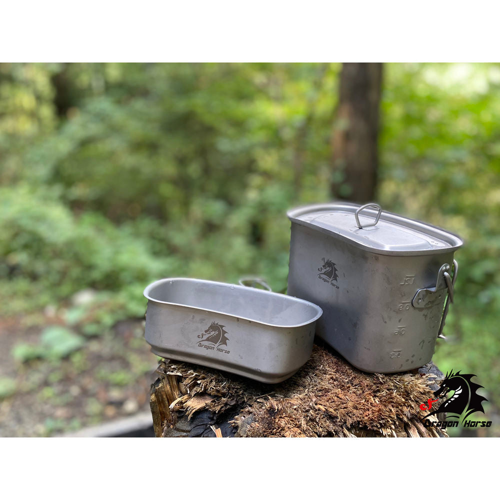 Batterie de cuisine en titane Dragon Horse X Voyage sans limites Camping en plein air Batterie