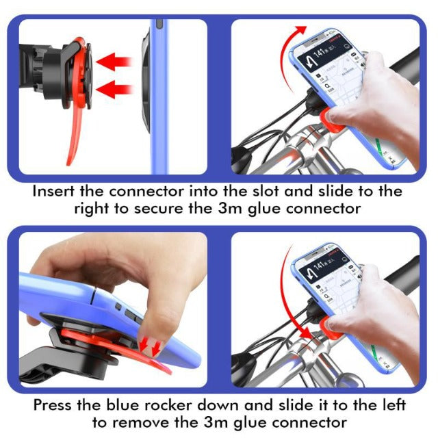 Support de téléphone de vélo à dégagement rapide