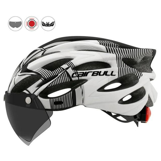 Cairbull ALLROAD casque de VTT route lunettes magnétiques lumière LED noir et blanc