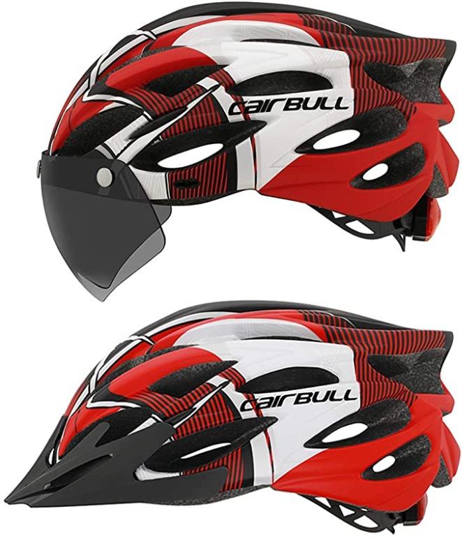Cairbull ALLROAD casque de VTT route lunettes magnétiques lumière LED rouge et blanc