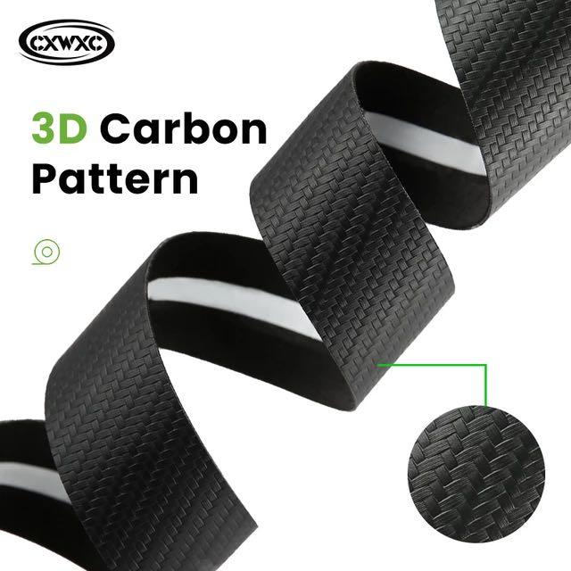 CXWXC guidon de vélo à motif en fibre de carbone 3D avec guidon respirant anti-dérapant CW-091