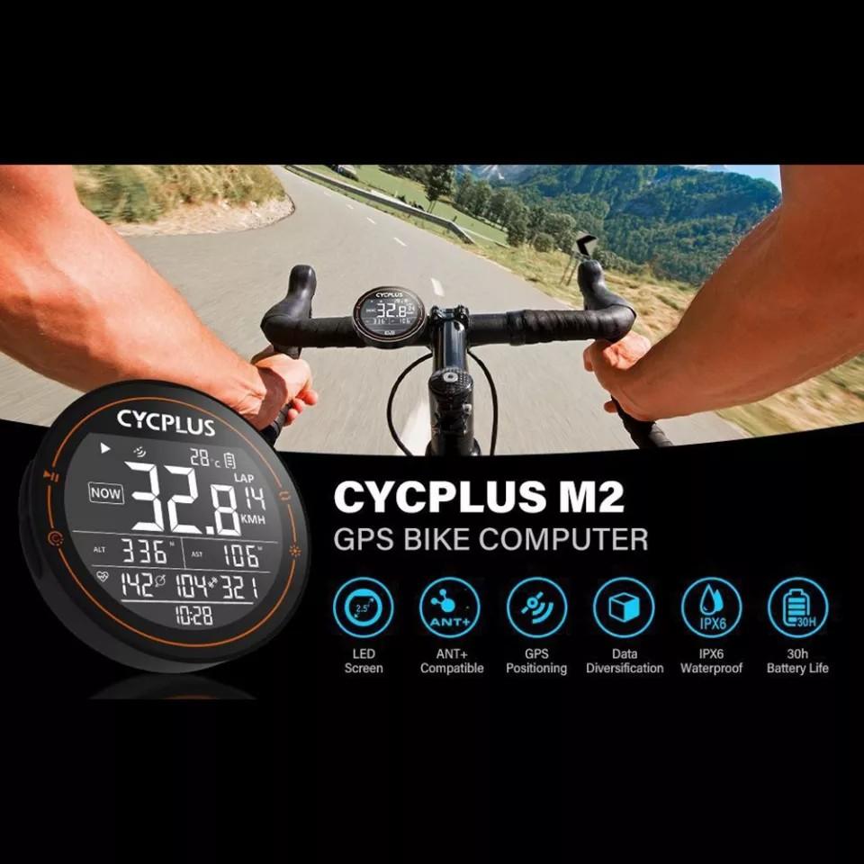 Ordinateur/compteur de vélo étanche sans fil CYCPLUS M2 avec support