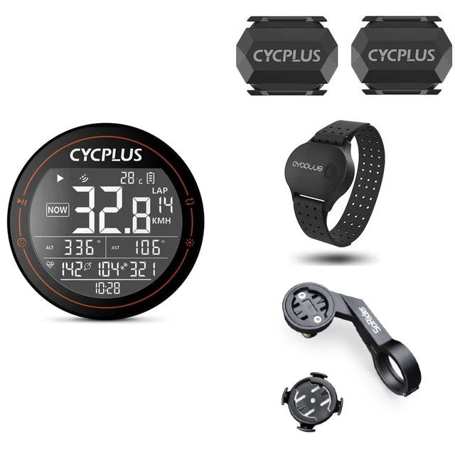 Cycplus M2 ordinateur de vélo capteur de cadence/vitesse ensemble de sangles de bras de fréquence cardiaque