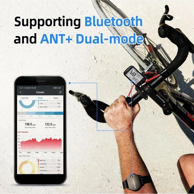 Cycplus H1 Brassard cardiaque étanche moniteur de fréquence cardiaque ANT +