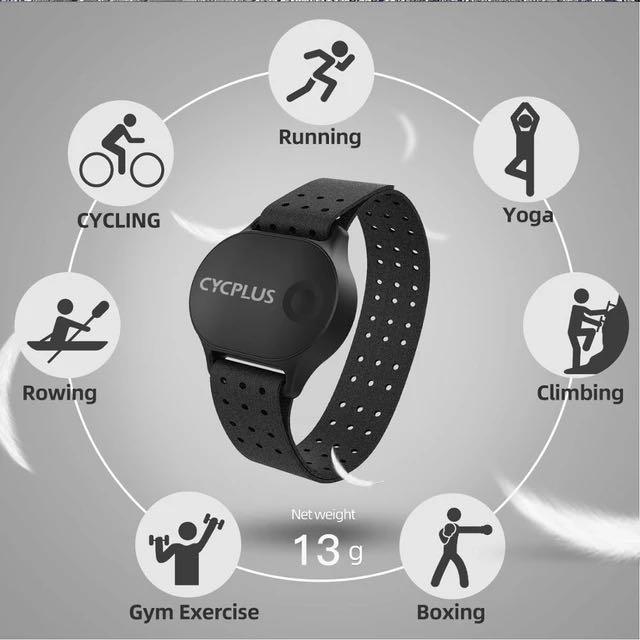 Cycplus H1 Brassard cardiaque étanche moniteur de fréquence cardiaque ANT +